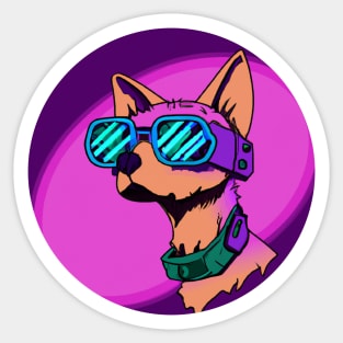 Cyberpunk dog Sticker